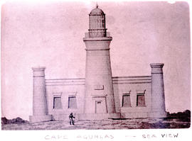 Cape Agulhas, 1948. Sketch of lighthouse.