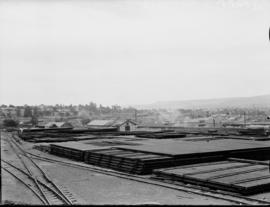 Pretoria, 1936. SAR Stores Department. Spares and railway material in sheds and yards.