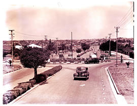 Springs, 1954. Traffic circle in Nigel Road.