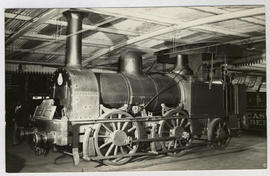 Cape Town, 1949. First locomotive at railway docks on 4 foot 8 inch gauge. Blackie