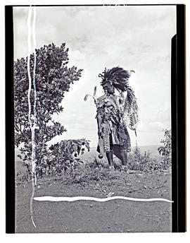 Zululand, 1947. Zulu chief.