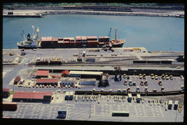 East London, March 1986. Container terminal in Buffalo Harbour. [T Robberts]