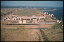 Richards Bay, August 1973. Aerial view of construction of the coal terminal in Richards Bay Harbo...