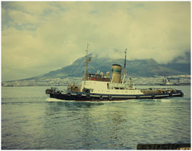 Cape Town. SAR tug 'FT Bates' in Table Bay Harbour.