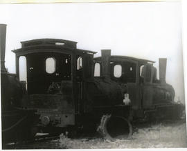 Usakos, South West Africa, 1940. Old narrow gauge engine.