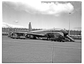 Cape Town, 1973. DF Malan airport. SAA Boeing 707 ZS-SAB 'Cape Town'.