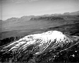 De Doorns, 1935. Aerial view of snow-covered Hex River mountains.