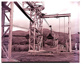 "Swaziland, 1953. Aerial cableway at Havelock asbestos mine."