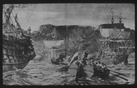 Cape Town, 1652. Landing of Jan van Riebeeck.