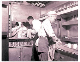 "1946. Blue Train kitchen."