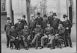 Cape Town, 1895. Railway conference with senior railway officials.