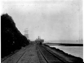 Durban, circa 1901. Entrance to Durban Harbour, Bluff side. (Durban Harbour album of CBP Lewis)