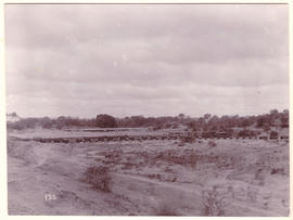 Circa 1900. Anglo-Boer War. Diversion bridge over Valsch River from the north bank.