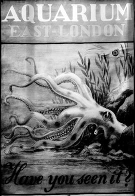 East London. Tourism poster for aquarium.