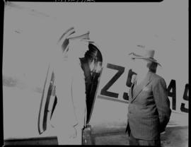 Johannesburg, December 1944. SAA Inauguration of new service in Union at Rand Airport. Captain sp...