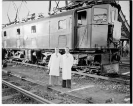 Pietermaritzburg, 18 March 1947. Driver and assistant on SAR Class 1E who worked the Royal Train ...