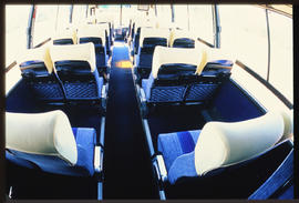 Interior of passenger bus.