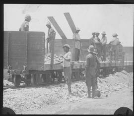 SAR type 8-E-2 narrow gauge wagons being loaded.