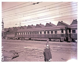 "Johannesburg, 1951. Blue Train coaches in Braamfontein."