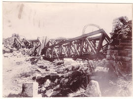 Circa 1900. Anglo-Boer War. Waschbank bridge.