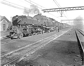 Johannesburg, 1945. SAR Class GM with goods train on the West Rand.