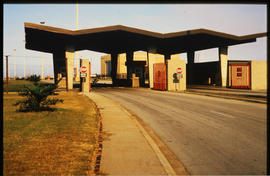 Port Elizabeth, September 1984. Entrance gate to container terminal at Port Elizabeth Harbour. [Z...