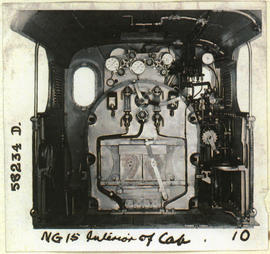 SAR Class NG15 No NG119, interior of cab.