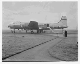 Cape Town, May 1946. Trip to Cape Town with SAA Douglas DC-4 ZS-AUA 'Tafelberg', aircraft on apro...