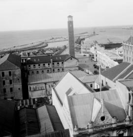 Port Elizabeth, 1932. Campanile with harbour in the distance.