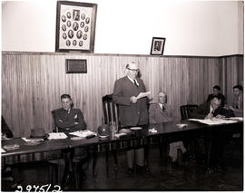 October 1950. Opening of Railway Police Union conference by Minister Sauer.