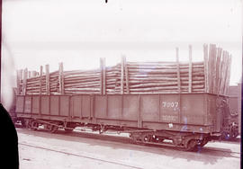 
SAR bogie open wagon not dropsided Type C-2 No 7007 loaded with timber, ex NGR.
