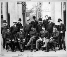 Cape Town, 1895. Railway Conference with General Manager Price, Hunter, Middelberg and Elliott.
