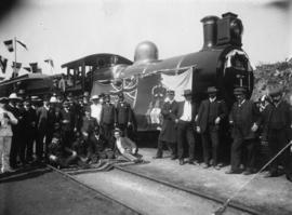 Ressano Garcia, Mozambique, July 1907. Group of Portuguese and CSAR Officials with CSAR Class 6L-...
