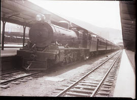 Cape Town, 26 November 1923. SAR Class 15A No 2019 with No 7 Down at railway station, which was t...