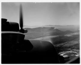 May 1946. Trip to Cape Town with SAA Douglas DC-4 ZS-AUA 'Tafelberg', view from aircraft over mou...