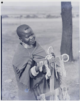 Pretoria, 1951. Woman selling beads.