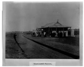 Circa 1902. Construction Durban - Mtubatuba: Kwambonambi station. (Album on Zululand railway cons...