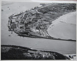 Durban, 1935. Aerial view of Point. Durban Harbour.