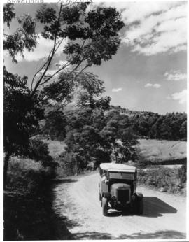 Swaziland, circa 1928. Thornycroft three-axle bus No 249.