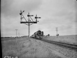 Germiston, 1951. Passenger train in open country near Roodekop.
