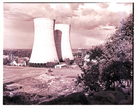 Bloemfontein, 1954. Cooling towers at power station.