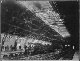 Cape Town, 1873. Interior of railway station.