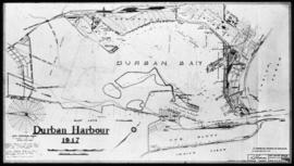 Durban. Map of Durban harbour dated 1947. Flying Boat Base. Congella, Salisbury Island and Maydon...