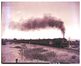 Bethulie district, 1953. SAR Class 15CA with passenger train on its way to Springfontein.