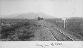 Putterskraal, 1895. Cape 4th Class Neilsons (rare) on train at crossing loop with station buildin...