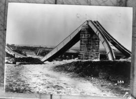 Bronkhorstspruit. Bridge after being blown up by the Boers during the Anglo-Boer War.