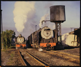 Bloemfontein, March 1985. Steam runs at the locomotive sheds. [L Crafford]