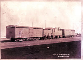 "Kimberley, 1899. Armoured train used during the siege of Kimberley."