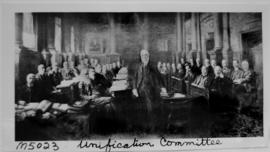 Circa 1909. 'Unification Committee. Historical
