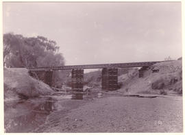 Circa 1900. Anglo-Boer War. Skew bridge onver the Vet River on site of old construction diversion.